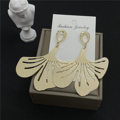 1 Pair Lady Streetwear Leaf Flower Plating Inlay Alloy Artificial Pearls Drop Earrings