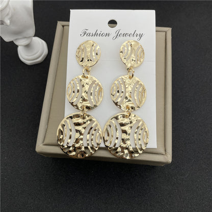 1 Pair Lady Streetwear Leaf Flower Plating Inlay Alloy Artificial Pearls Drop Earrings