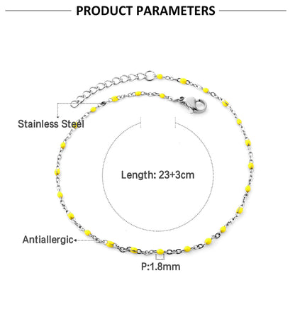 Fashion Round Stainless Steel Women's Anklet