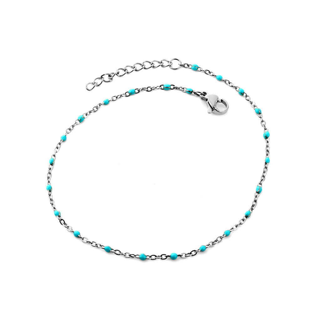 Fashion Round Stainless Steel Women's Anklet