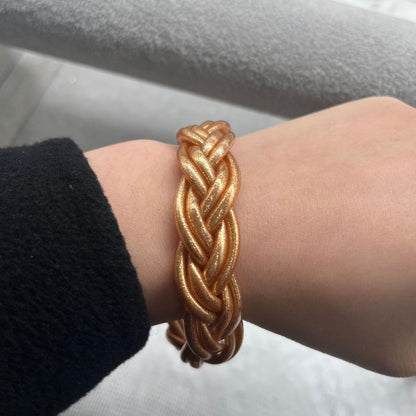 Simple Style Solid Color Silica Gel Braid Unisex Wristband