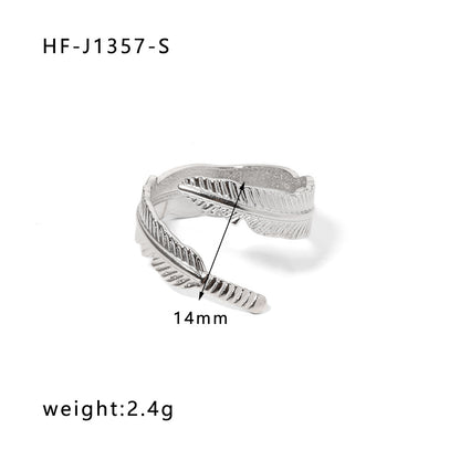 Ig Style Simple Style Heart Shape Solid Color Snake Stainless Steel Plating Hollow Out Open Ring