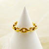 Simple Style Solid Color Stainless Steel Plating Gold Plated Rings