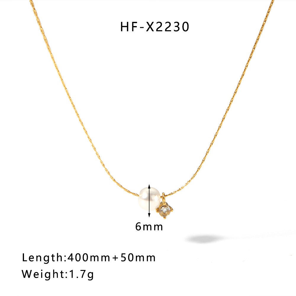 Casual Elegant Lady Geometric Star Heart Shape Stainless Steel Titanium Steel Plating Layered Necklaces Pendant Necklace