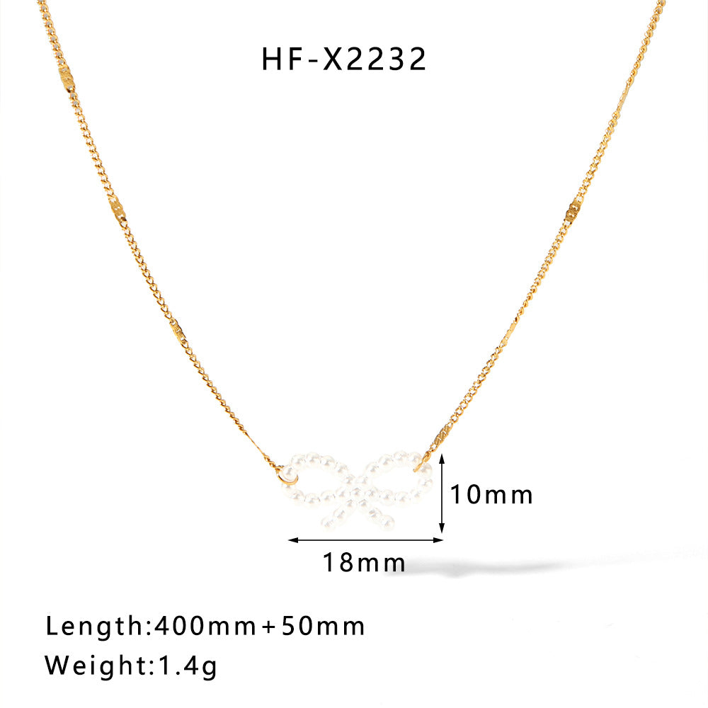 Casual Elegant Lady Geometric Star Heart Shape Stainless Steel Titanium Steel Plating Layered Necklaces Pendant Necklace