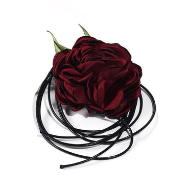 Romantic Rose Cloth Handmade Women's Necklace