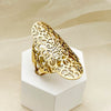 Commute Solid Color Stainless Steel Gold Plated Open Ring In Bulk