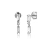 1 Pair Simple Style Rectangle Plating Inlay Copper Zircon Drop Earrings