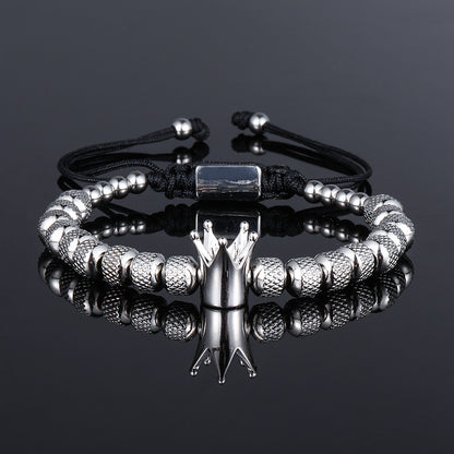 Punk Crown Stainless Steel Bracelets Bangle