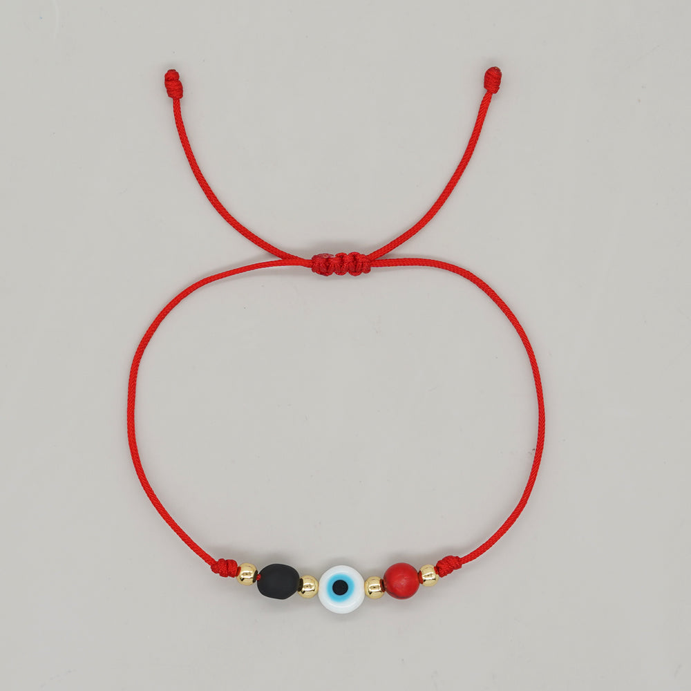 Simple Style Palm Eye Glass Handmade Braid Women's Bracelets