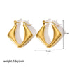 1 Pair Modern Style Round Heart Shape Stainless Steel Hoop Earrings