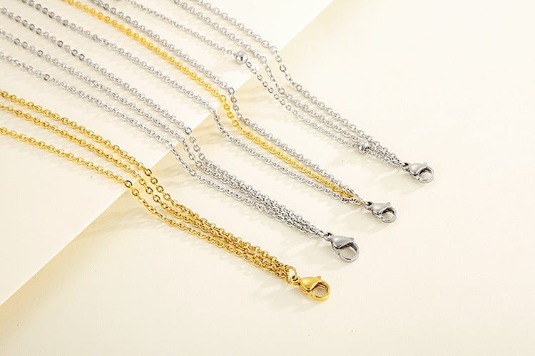 Korean Simple Stainless Chain Three-layer Chain Necklace Wholesale Gooddiy