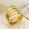 Simple Style Classic Style Stainless Steel Gold Plated Open Ring In Bulk