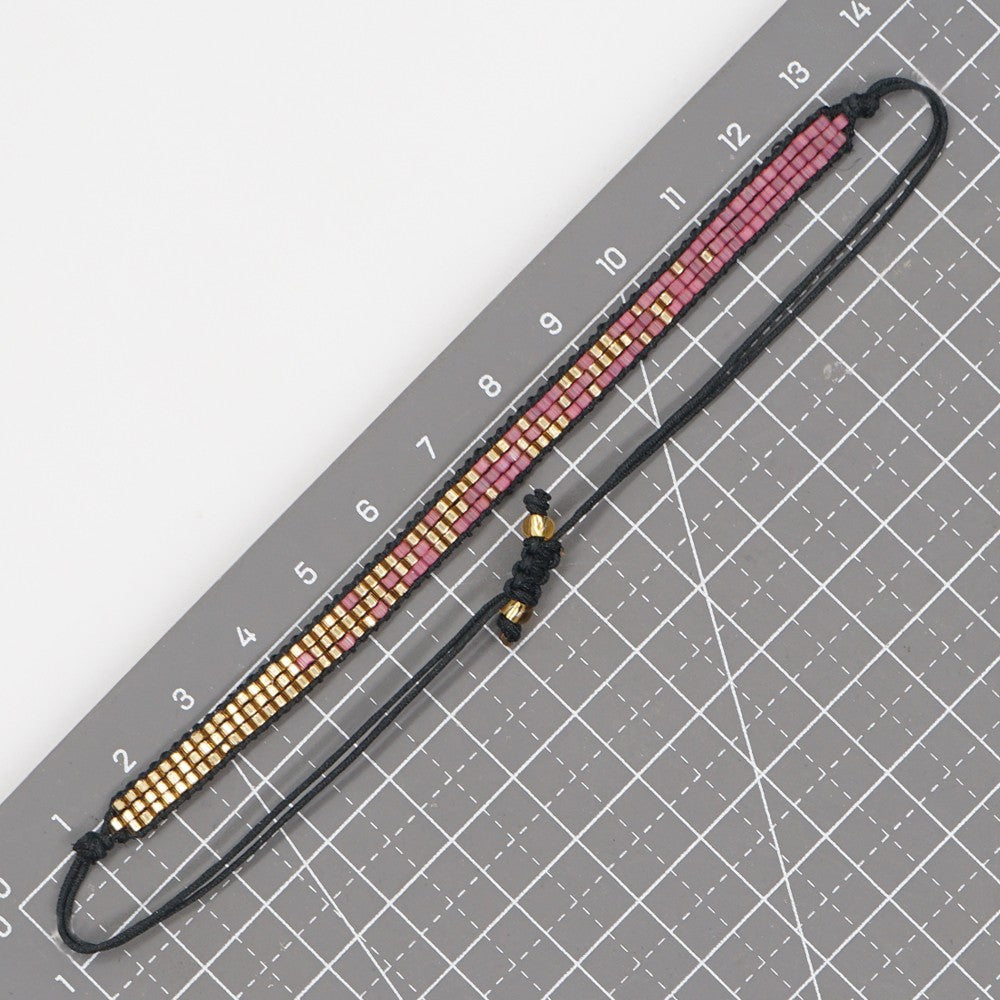 Casual Simple Style Geometric Seed Bead Rope Knitting Unisex Bracelets