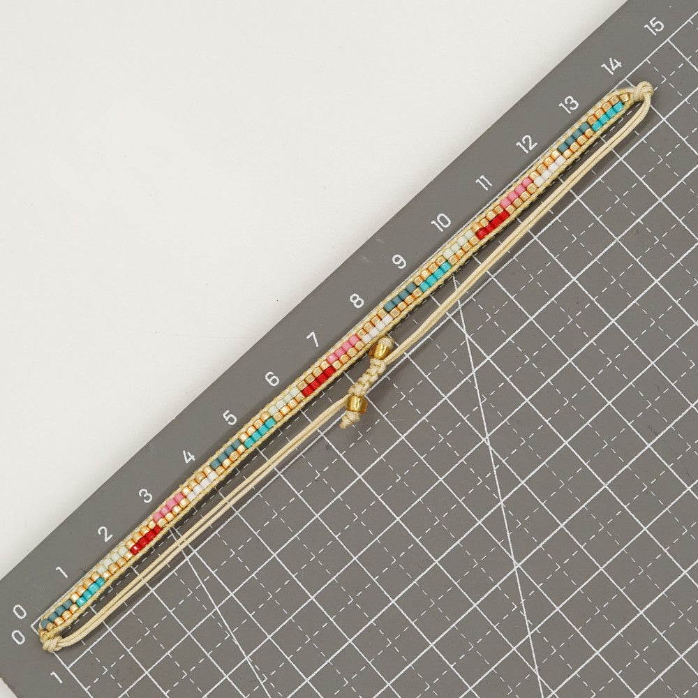 Casual Simple Style Geometric Seed Bead Rope Knitting Unisex Bracelets