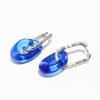 Fashion Design Retro Colorful Circle Glass Thick Detachable Metal Ear Clip