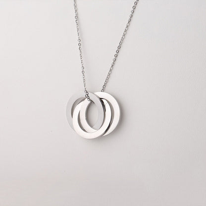 Casual Simple Style Circle Stainless Steel Plating Necklace