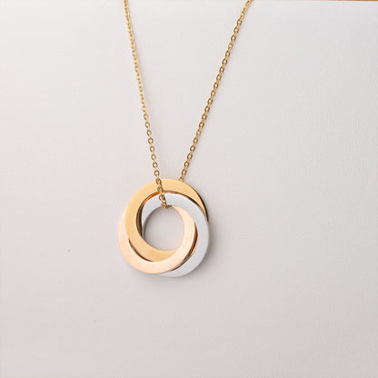 Casual Simple Style Circle Stainless Steel Plating Necklace