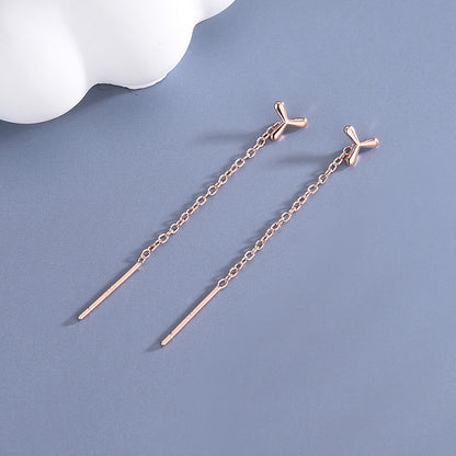 1 Pair Simple Style Star Moon Sterling Silver Ear Studs