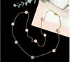 Modern Style Geometric Artificial Crystal Copper Plating Long Necklace