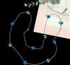 Modern Style Geometric Artificial Crystal Copper Plating Long Necklace