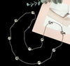 Modern Style Geometric Artificial Crystal Copper Plating Long Necklace