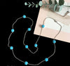 Modern Style Geometric Artificial Crystal Copper Plating Long Necklace