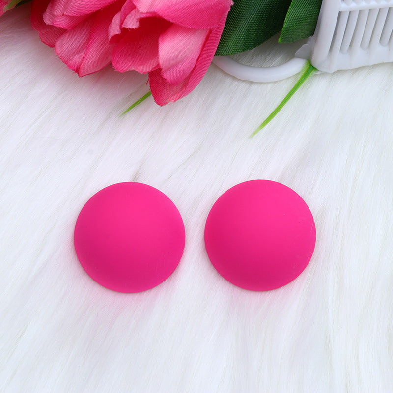 1 Pair Simple Style Round Spray Paint Arylic Ear Studs