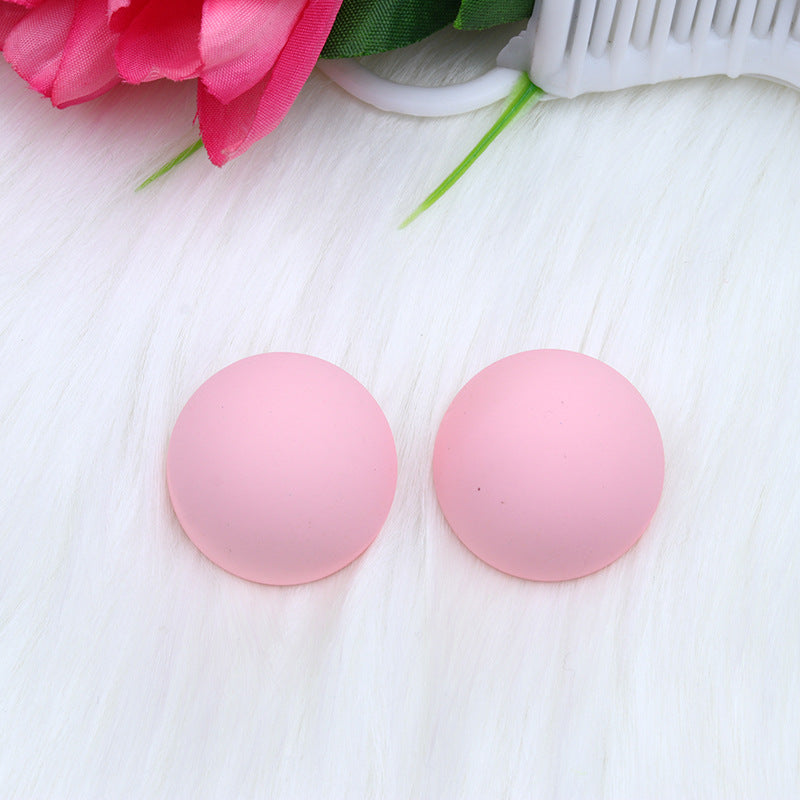 1 Pair Simple Style Round Spray Paint Arylic Ear Studs