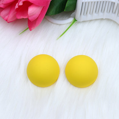 1 Pair Simple Style Round Spray Paint Arylic Ear Studs