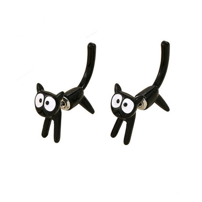 1 Pair Cute Cartoon Cat Plating Alloy Ear Studs