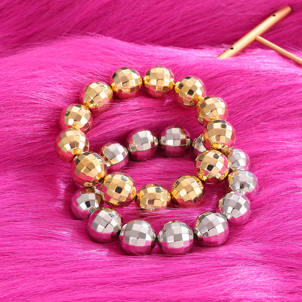 Retro Simple Style Ball Alloy Beaded Women's Bracelets Earrings Necklace