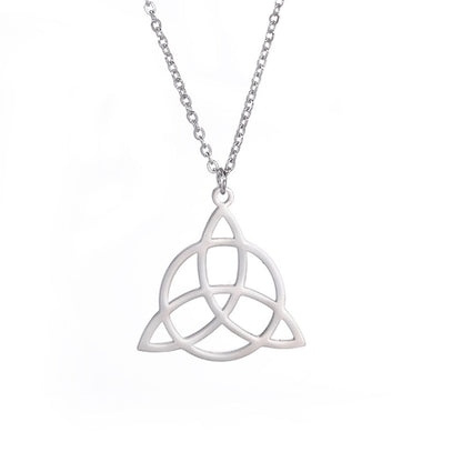 Lady Geometric Stainless Steel Titanium Steel Plating Pendant Necklace