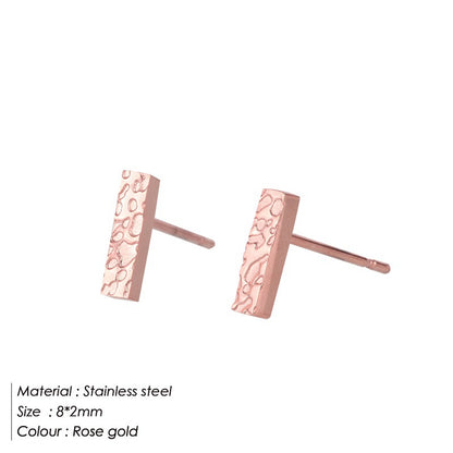 1 Pair Simple Style Geometric Plating Stainless Steel Ear Studs