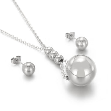 Casual Simple Style Ball Titanium Steel Plating 18k Gold Plated Jewelry Set