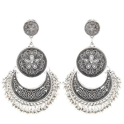 1 Pair Retro Ethnic Style Geometric Plating Alloy Drop Earrings