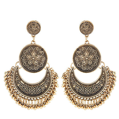 1 Pair Retro Ethnic Style Geometric Plating Alloy Drop Earrings