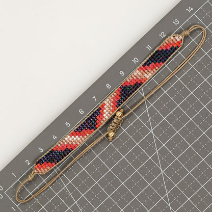 Handmade Geometric Cross Color Block Glass Wholesale Bracelets