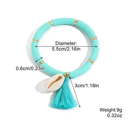 Vacation Colorful Shell Soft Clay Plating Women's Bracelets