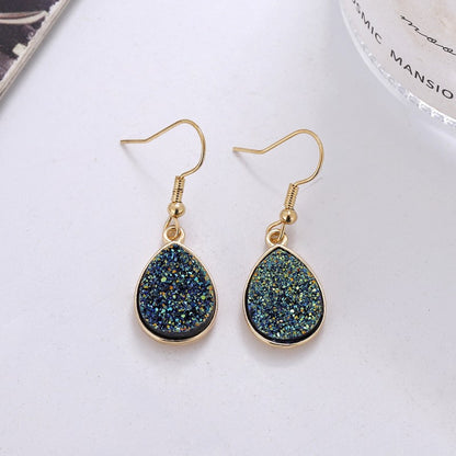 1 Pair Fashion Water Droplets Plastic Resin Plating Women's Drop Earrings