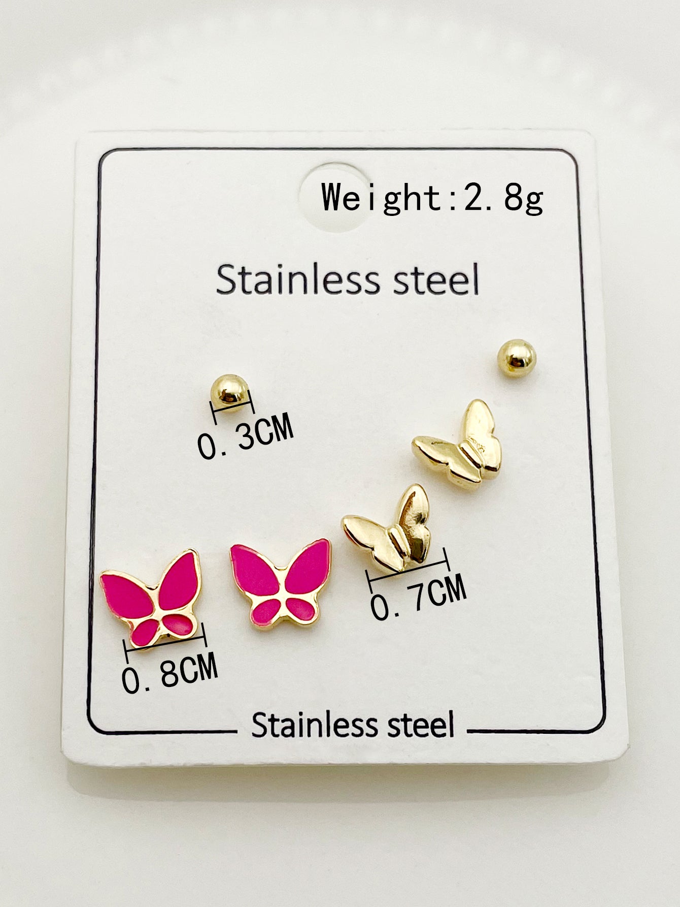 1 Set Cute Sweet Lips Star Paw Print Enamel Plating Inlay Stainless Steel Artificial Pearls Gold Plated Ear Studs