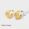 1 Pair Modern Style C Shape Plating Stainless Steel Ear Studs