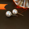 1 Pair Lady Solid Color Freshwater Pearl Sterling Silver Ear Studs