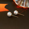 1 Pair Lady Solid Color Freshwater Pearl Sterling Silver Ear Studs