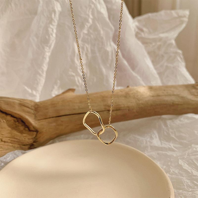 Elegant Heart Shape Bow Knot Alloy Titanium Steel Plating Inlay Zircon Pendant Necklace