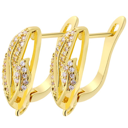 Classic Style Solid Color Copper Plating Inlay Zircon Gold Plated Silver Plated Jewelry Accessories