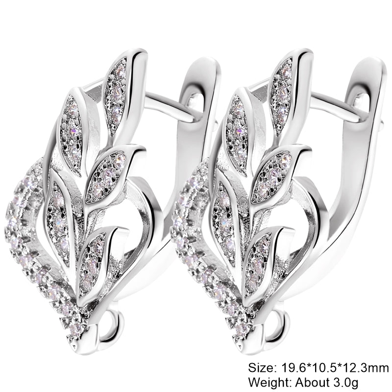 Classic Style Solid Color Copper Plating Inlay Zircon Gold Plated Silver Plated Jewelry Accessories