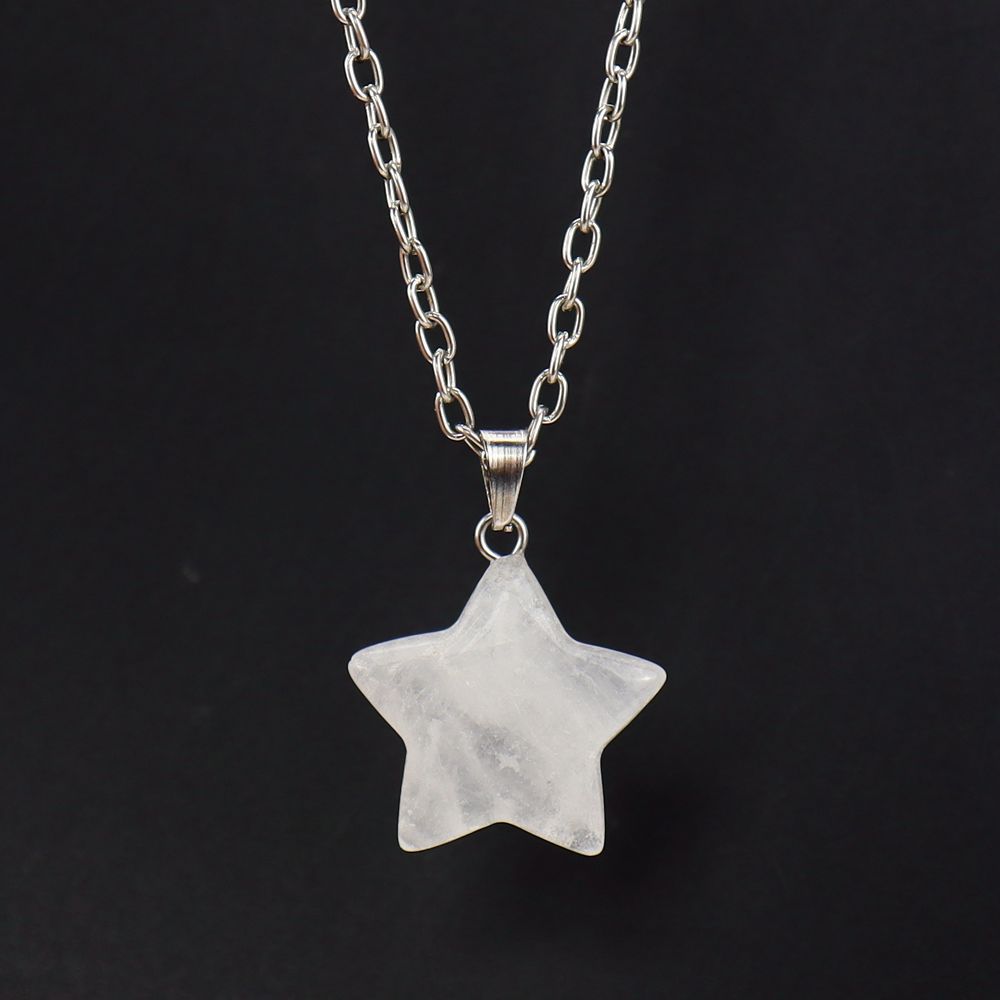 Wholesale Simple Style Star Crystal Plating Pendant Necklace