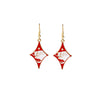 1 Pair Commute Heart Shape Enamel Alloy Drop Earrings