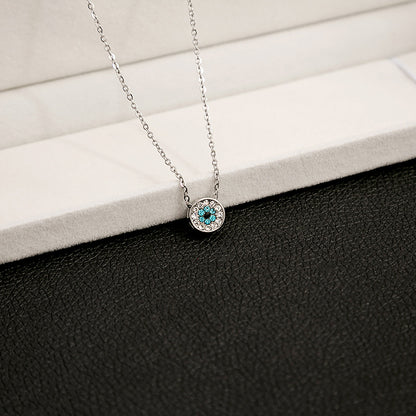 Commute Palm Flower Alloy Inlay Zircon Women's Pendant Necklace